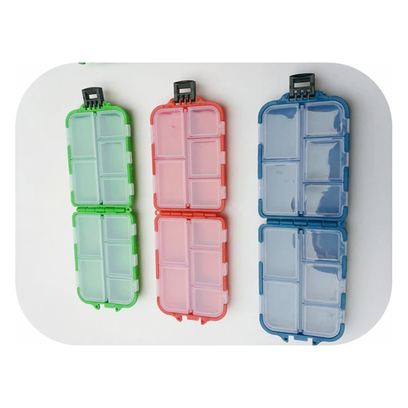 

1 PC High Strength ABS Fishing Tackle Accessories Box Mini 10 Rectangular design fishing gear cover 9.5cmx6.3x2.5cm