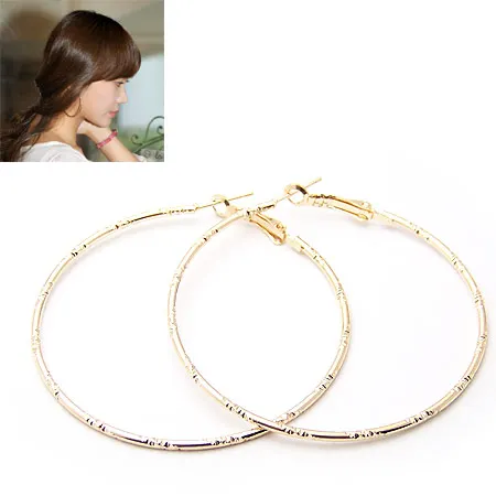 Новые резные большие круглые серьги из цинкового сплава простые классические