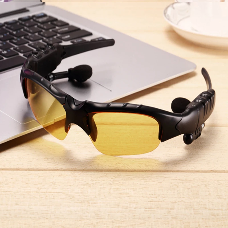 Bluetooth солнцезащитных очков спортивные наушники Bluetooth Беспроводной гарнитура Sunglass большой Батарея Ёмкость