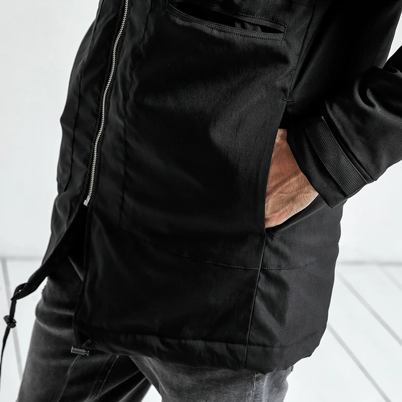SIMWOOD 2018 зимние пальто Для мужчин письмо Зимняя куртка карман Slim Fit Три четверти