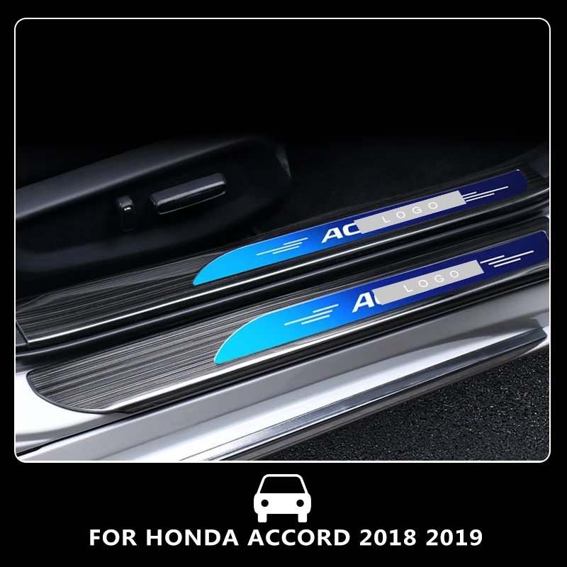 Pcmos нержавеющая сталь наружный порог Накладка защита для Honda Accord Добро пожаловать педаль порог педаль Анти-трение