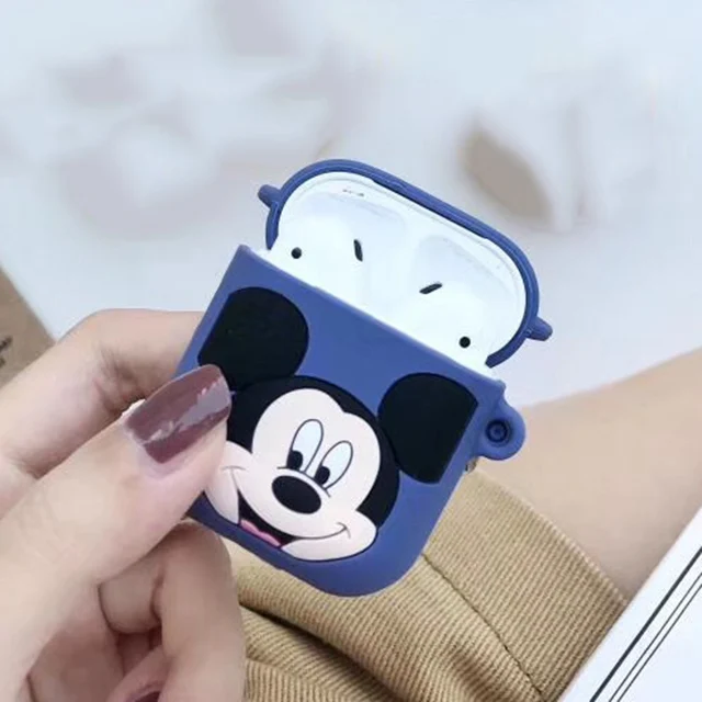 Mickey3 3D мультфильм беспроводной Bluetooth чехол для наушников для Apple AirPods силиконовый зарядный чехол для наушников Защитный чехол для AirPods - Цвет: Mickey3