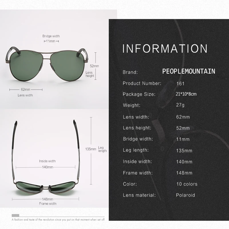 Brand Design Fashion Sunglasses Men Polarized Aluminum Magnesium Driving Eyewear pilotsun glasses For UV400 Oculos | Аксессуары для