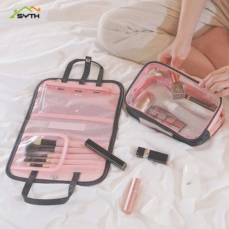 Fashion Women Clear Cosmetic Bags PVC Toiletry Travel Organizer Necessary Beauty Case Makeup Bag Bath Wash Make Up Box | Дом и сад