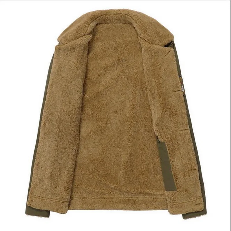 Men's Fur collar Coat Thicken Fleece Winter Jackets Men's Warm Parkas Men's Outwear Military Casual Male Outerwear