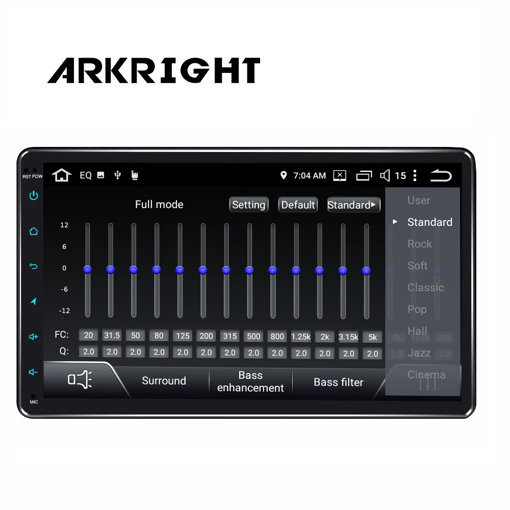 Автомобильная стереомагнитола ARKRIGHT 9 дюймов 1DIN 4 + 64 ГБ Android 8 1 Восьмиядерный