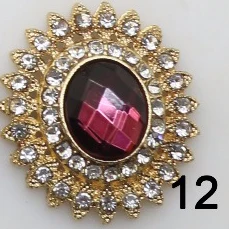 12 Модные 10 шт. 25*28 мм сплав Diy аксессуары для ювелирных изделий Стразы с плоской задней частью акриловые базовые настройки ручной работы - Цвет: 12
