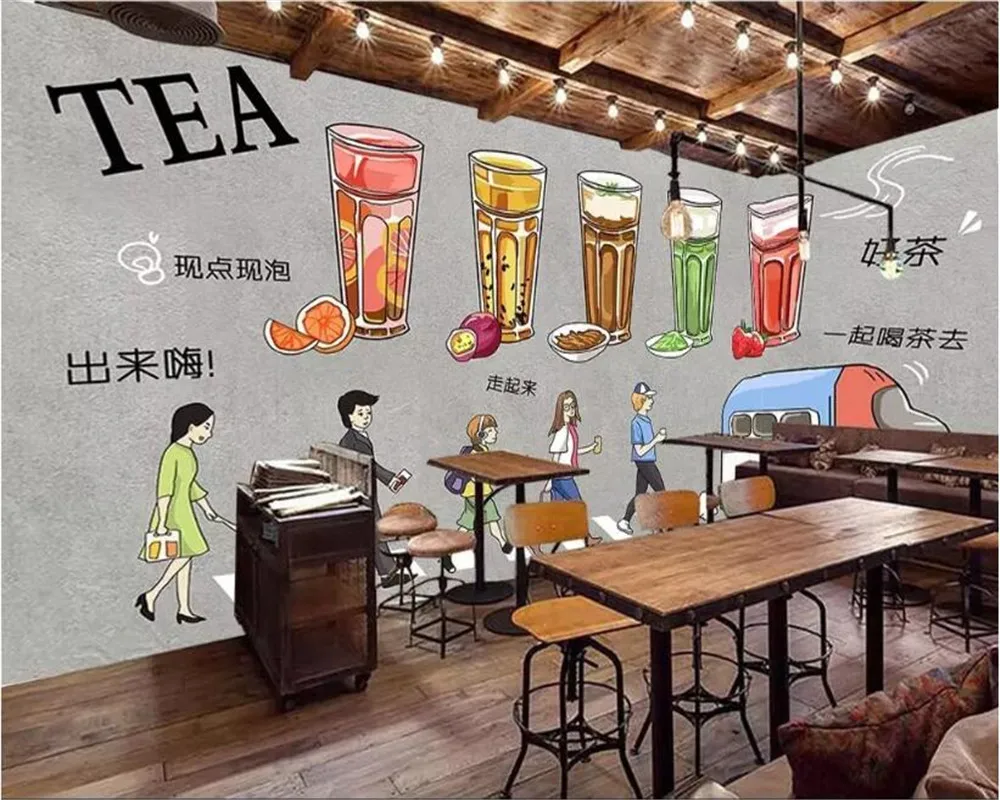 3d muralCustomized Европа и Америка фото обои настенные наклейки послеобеденный чай