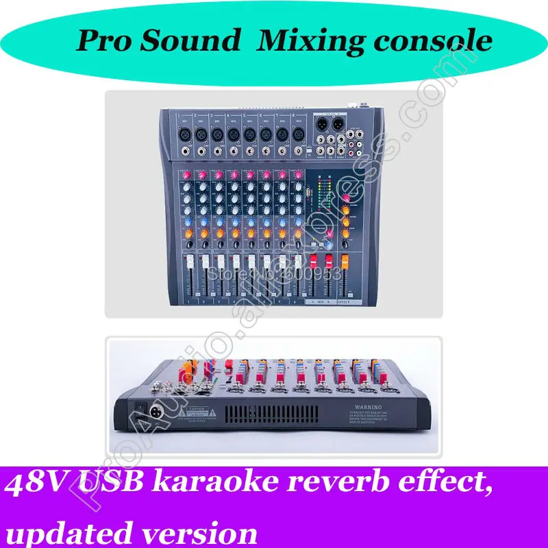 Профессиональный Mt82cx usb 8 канальный миксер для микрофона ktv karaoke MP3 USB 48V|usb mp3 sony|mp3