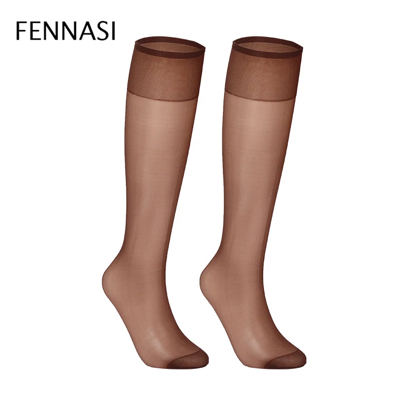 FENNASI женские ультратонкие прозрачные Получулки черного цвета с прозрачной