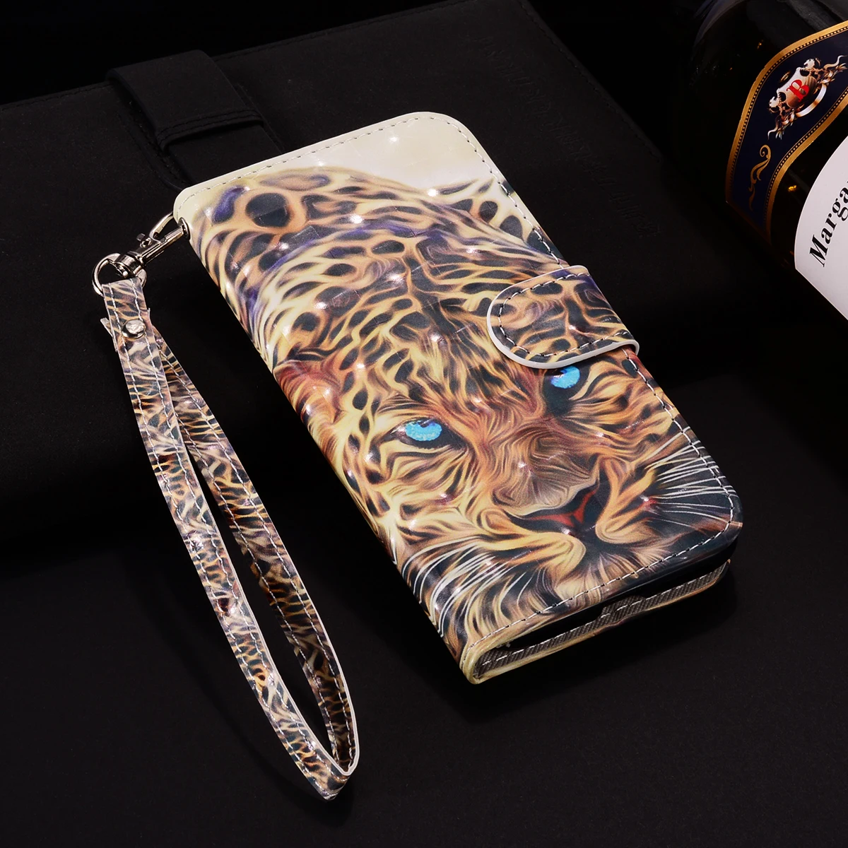 Для samsung Galaxy S10E S10 S8 S9 Plus S7 Edge 3D окрашенный чехол Кожаный чехол-книжка кошелек Карманный с отделениями для карт