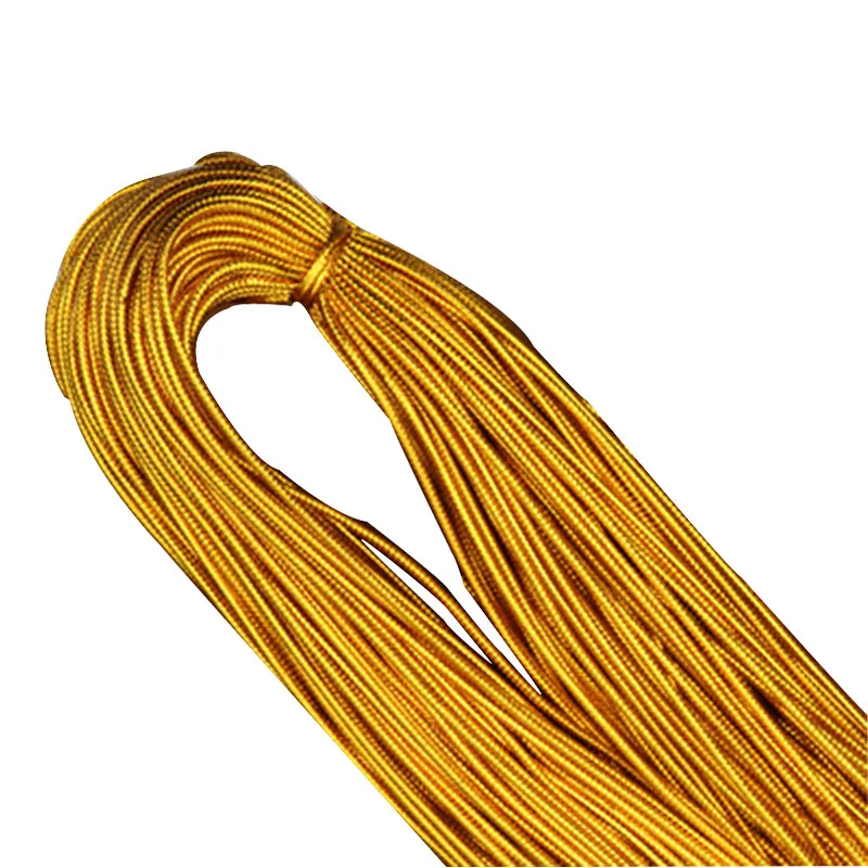 Hilo de hilo de color amarillo dorado, Cannetille Purl, accesorios de joyería DIy, pulsera, cuerda de macramé, pendientes, cuerda