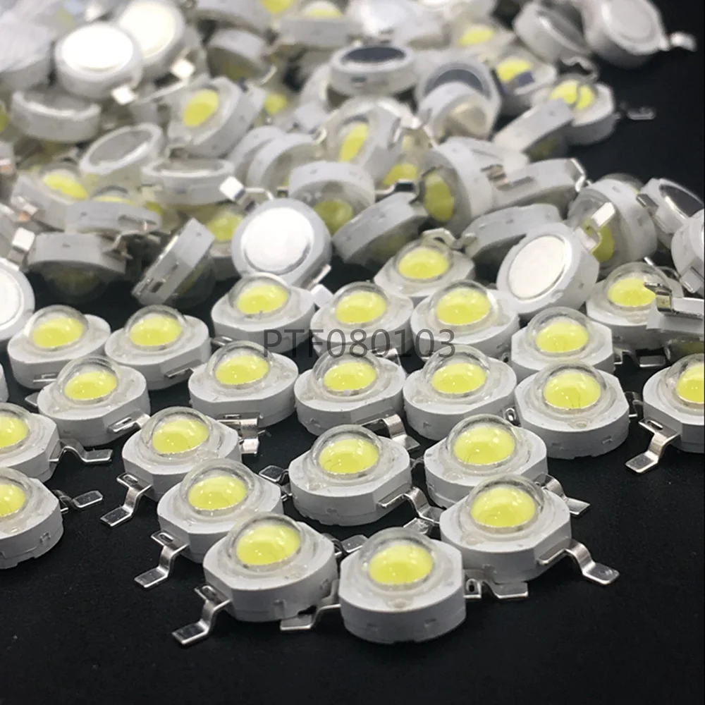 

10PCS/LOT 3W LED White 3.4 - 3.6v high power led beads high brightness