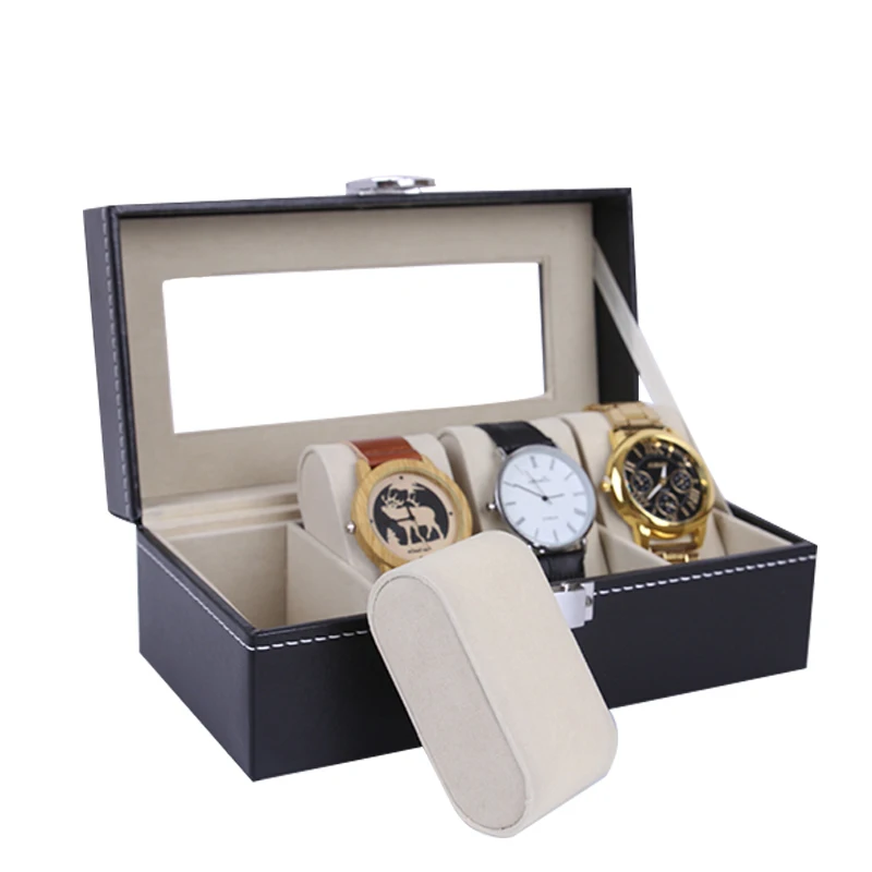 

4 Grids Handmade Watch Box Clock Box Time Box Watch Case for Watch Holding
