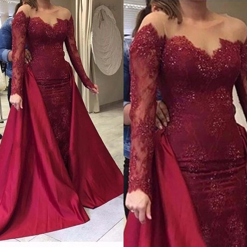 Платья с длинными рукавами для матери невесты на свадьбу 2019 vestido de madrinha кружевные