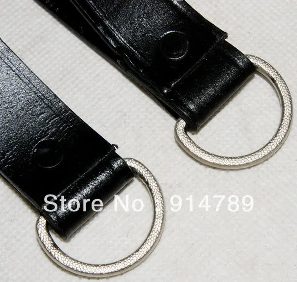 

PAIR WW2 OF GERMAN ARMY BELT LOOP STRAPS LOOP LEATHER D-RING D RINGS -32560