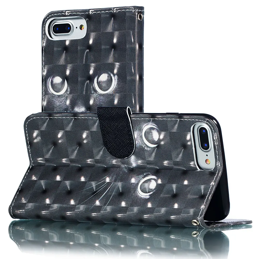 FQYANG 3D Filp case For IPHONE 8 PLUS 6 6S 7 X XS MAX XR PU Leather Wallet Cover 8PLUS 7PLUS 6PLUS XSMAX Phone | Мобильные телефоны