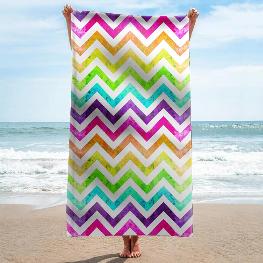 GNORRIS негабаритный песок Бесплатная микрофибра Радужная линия прямоугольное