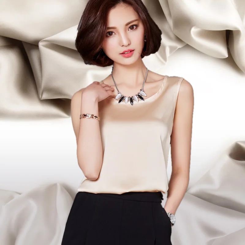 Dingaozlz blusa feminina однотонные женские топы без рукавов Повседневная рубашка модная