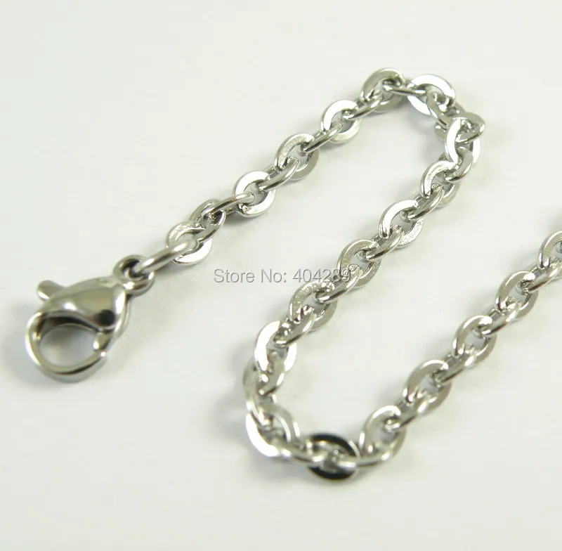 2.4mm (0.6mm)Stainless Steel Cross Cable Chain With Lobster Clasp Thin and Tiny Chains for Women Basic | Украшения и аксессуары