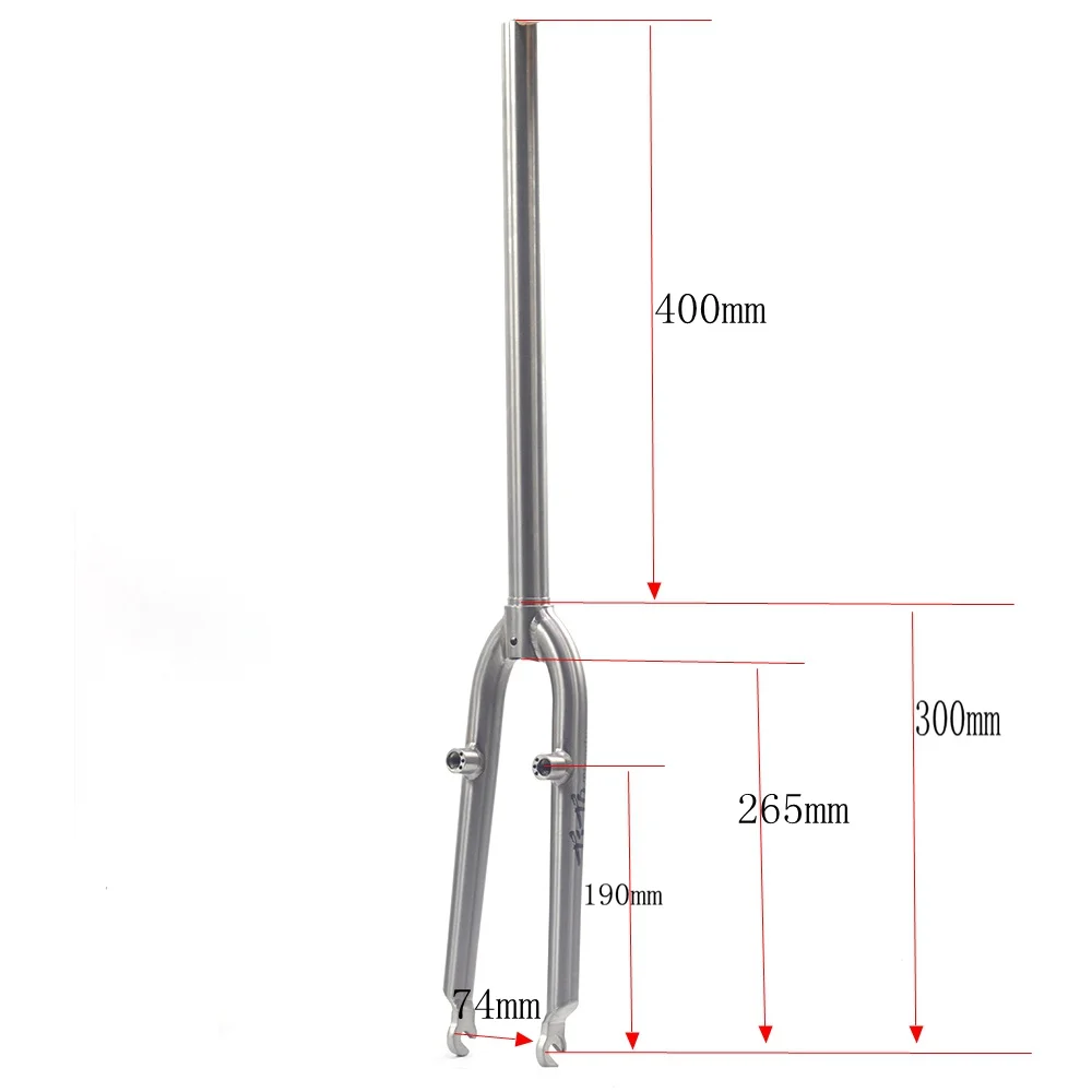 74mm V brake Silverock 2" 451 Титан вилка для Minivelo велосипед V тормоза тормозной суппорт Совместимость мини-velo жесткой вилки Ti велосипед запчасти 74 мм - Цвет: 74mm V brake