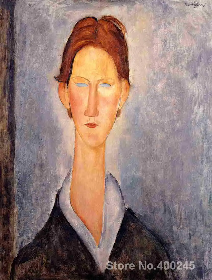 Портрет картина маслом женщина молодой человек от Amedeo Modigliani декор комнаты ручная