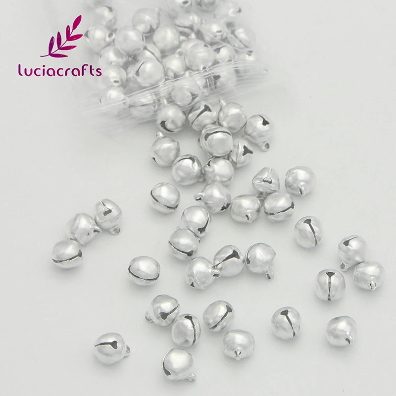 Lucia crafts 72 шт./упак. 10 мм серебряные Висячие маленькие колокольчики Рождественские