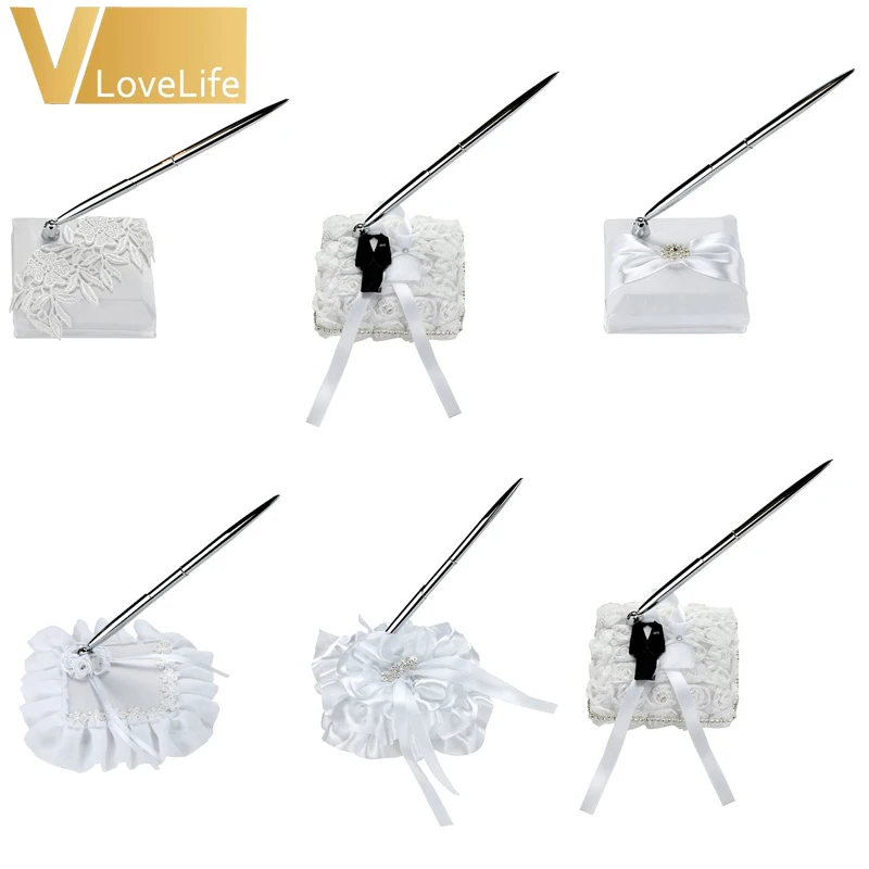 Набор ручек для свадьбы с лентами стразы пряжка ручка держатель свадебных