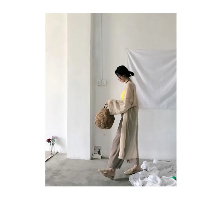 XITAO, тонкий вязаный кардиган размера плюс, Топ для женщин, Корея, летний, солнцезащитный, верх размера, Повседневный, v-образный вырез, дикая Талия, макси Тренч, KZH464