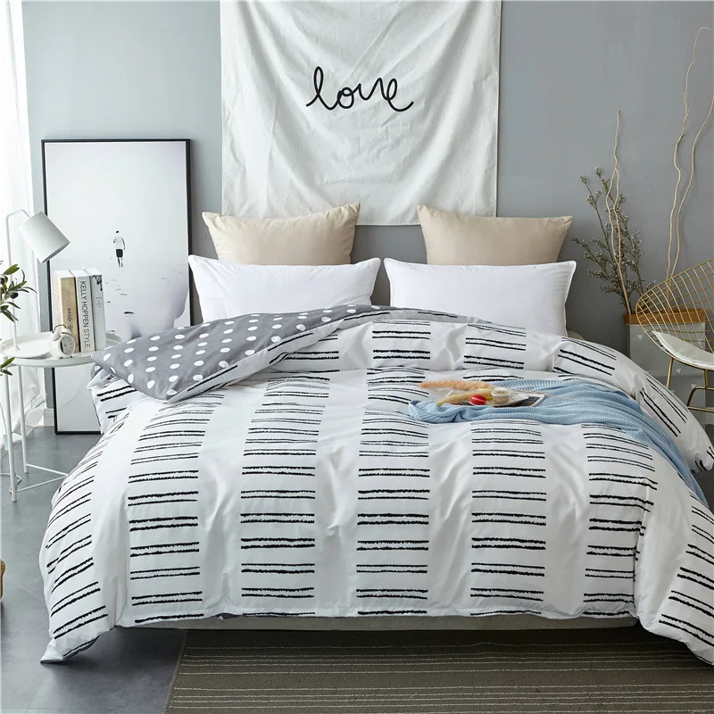 Домашний текстиль постельное белье в скандинавском стиле с принтом Ветер