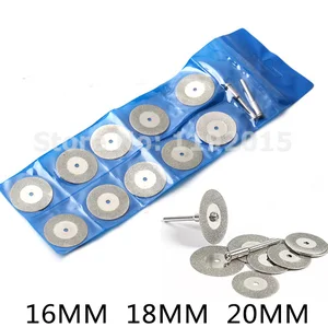 10 шт., 16, 18, 20 мм Мини Алмазный шлифовальный дисковые пилы точилка отрезать абразивные диски вращающихся инструментов Dremel