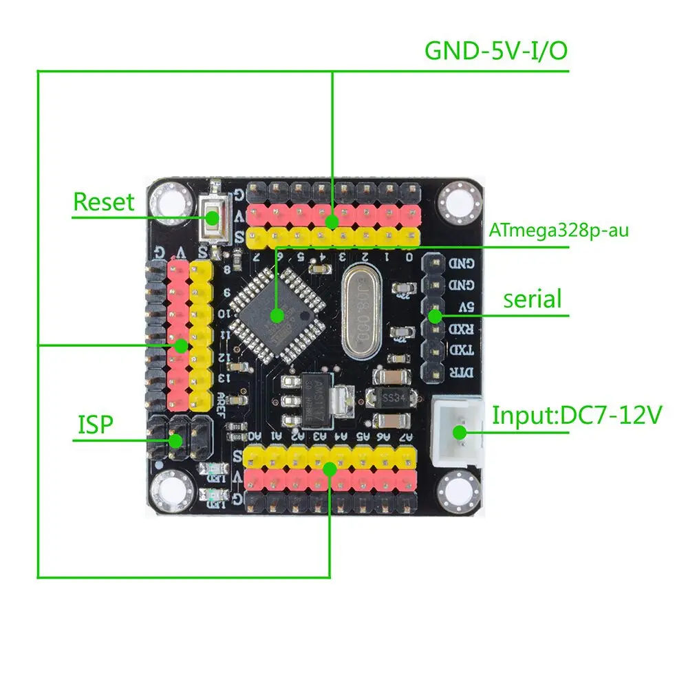 Плата модуля DM Series Pro Mini Atmega328 3 В 8 МГц для Arduino 328 ATMEGA328P микроконтроллер Замена