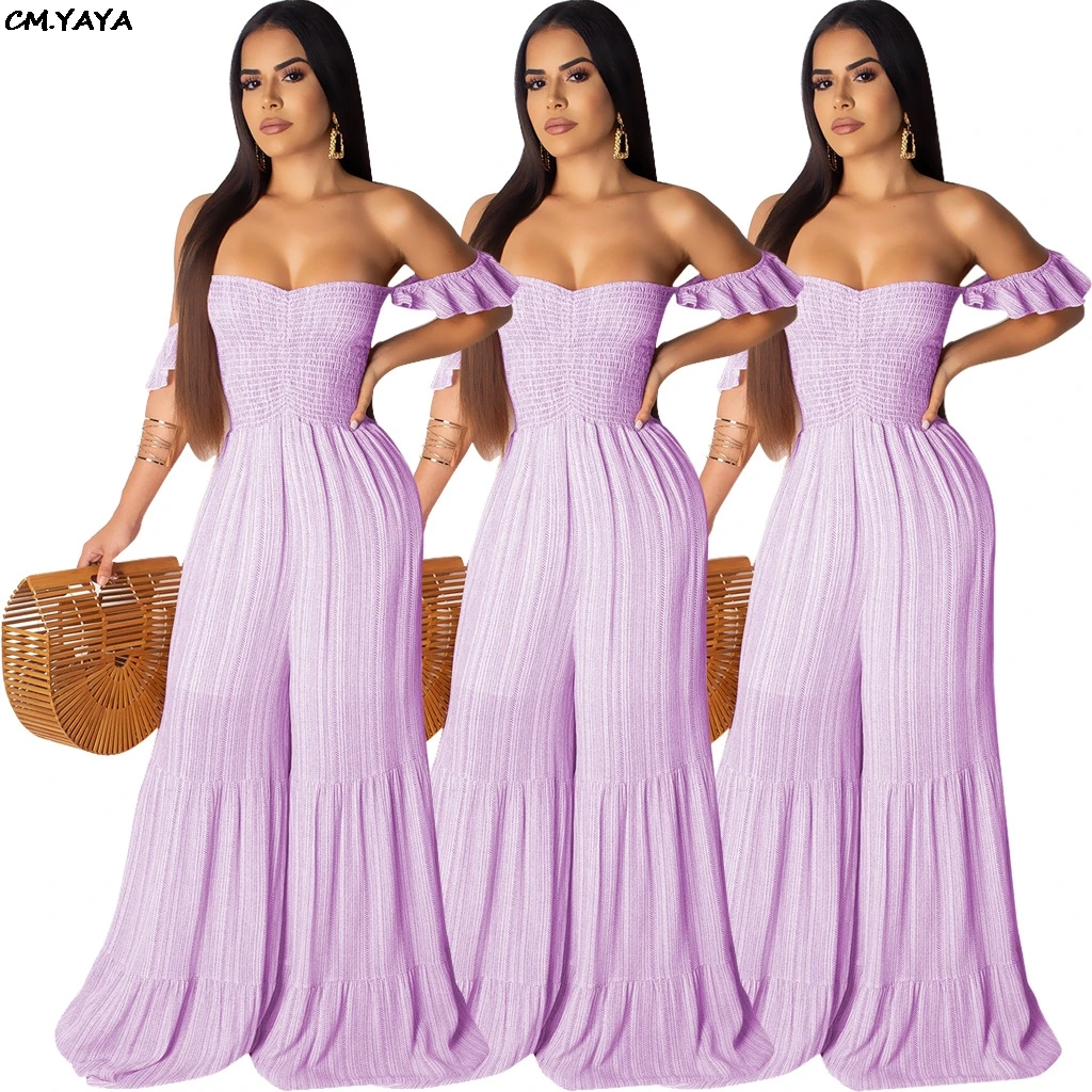 Женский пляжный комбинезон с открытыми плечами сексуальный Свободный коротким