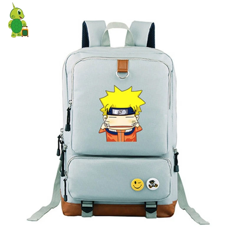 11 Аниме Chibi Наруто рюкзак Какаси Наруто Саске школьная сумка для подростков мальчиков девочек ноутбук рюкзак большой емкости дорожные сумки - Цвет: 11