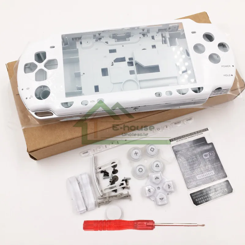 Для sony psp 2000 psp 2000 Черный цвет полный корпус чехол Полный Чехол Замена с кнопками комплект