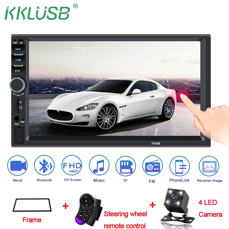 2 din автомагнитола 7 &quotHD Автомагнитола 2DIN Andriod Mirrorlink сенсорный экран