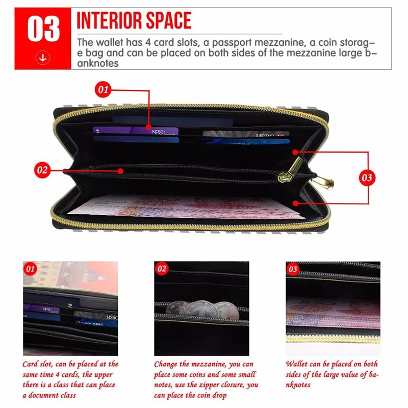 

Noisydesigns Shih Tzu Dog Pattern Women Wallet Animal Long Clutch Zipper Purse For Lady Girl Credit Card Coin Holder Hasp Bags