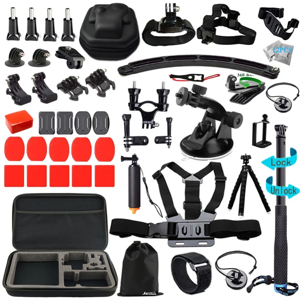Аксессуары husiway kit для Gopro Hero 5 Session 6 Black Xiaomi Yi 4 K EVA чехол экшн-камеры 13P | Электроника