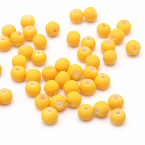 6mm 100pcs 015 OlingArt резиновые стеклянные бусины высокого качества 100 шт 6 мм неоновые матовые бусины карамельного цвета Свободные ювелирные изделия ручной работы для изготовления браслетов своими руками - Цвет: 6mm 100pcs 015