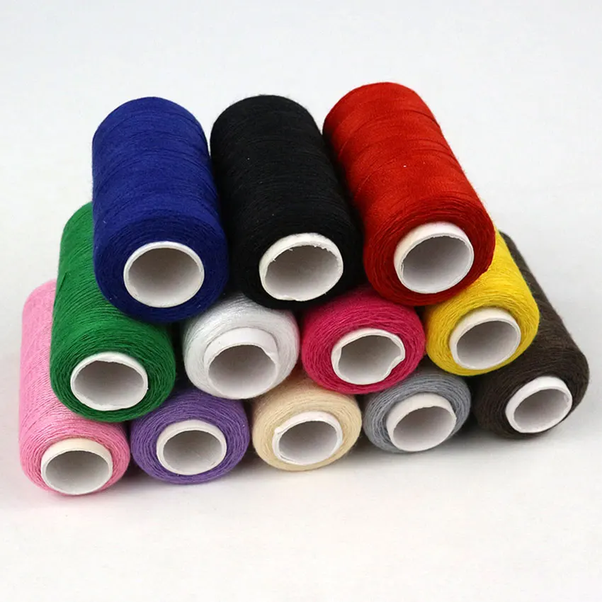 Швейная машина из чистого хлопка для дома набор нитей 12 разных цветов прочная