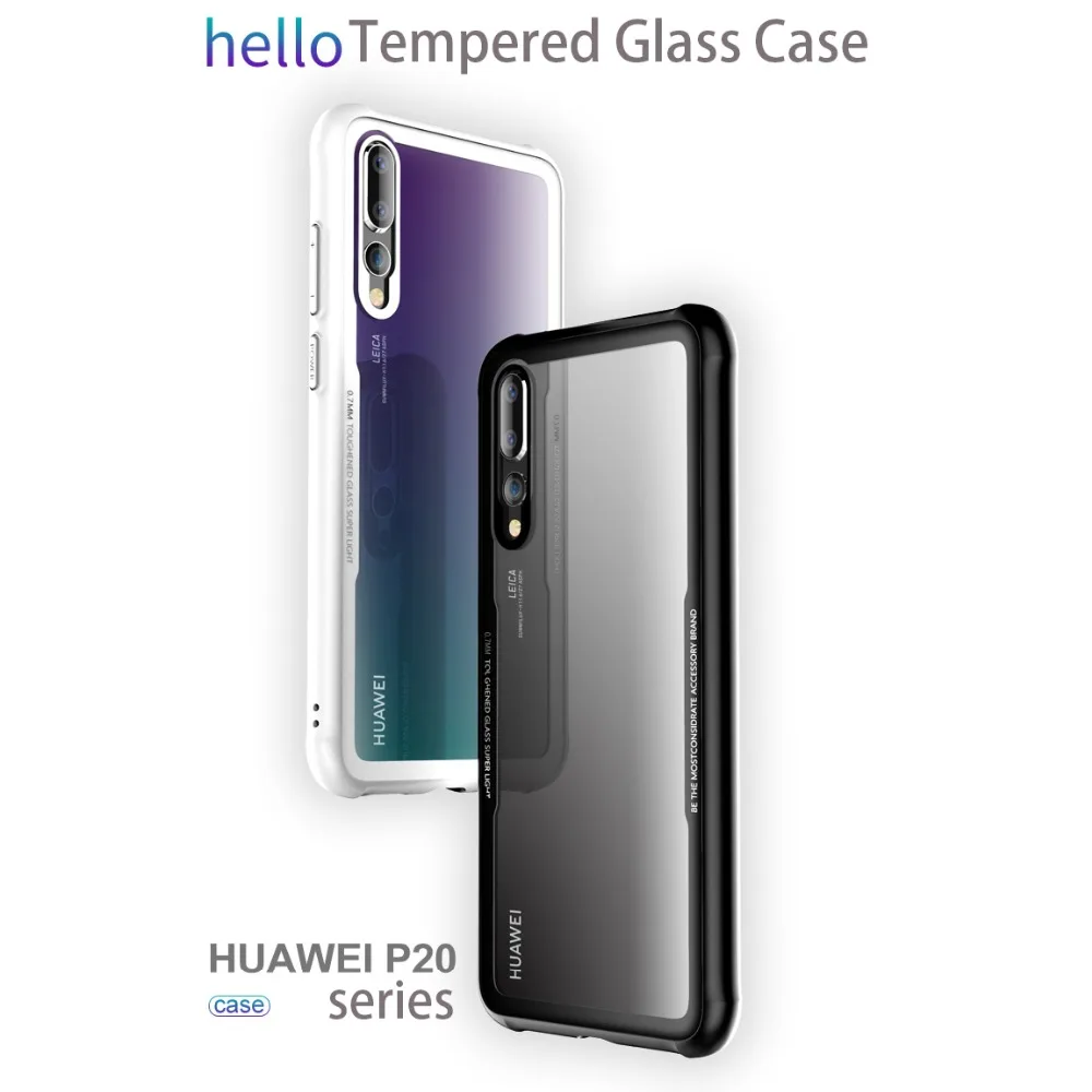 KSELF Роскошный прозрачный чехол из закаленного стекла для huawei P20 Pro Чехол Lite новый
