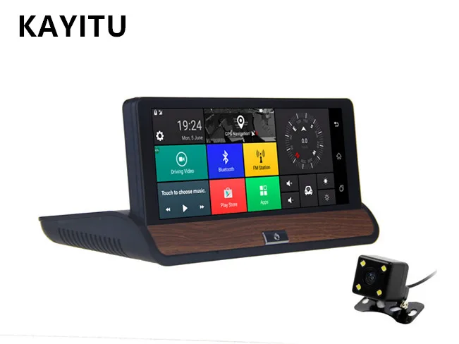 KAYITU 3G Автомобильная камера GPS 7 ''Android Автомобильные видеорегистраторы WIFI 1080P