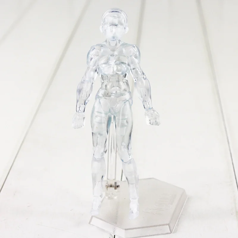 Clear He in Box 8 видов стилей 5 ''Figma фигурка для тела Archetype He She Body Kun Body Chan, серый, черный цвет, чистая кожа, мужские и женские модели кукол - Цвет: Clear He in Box