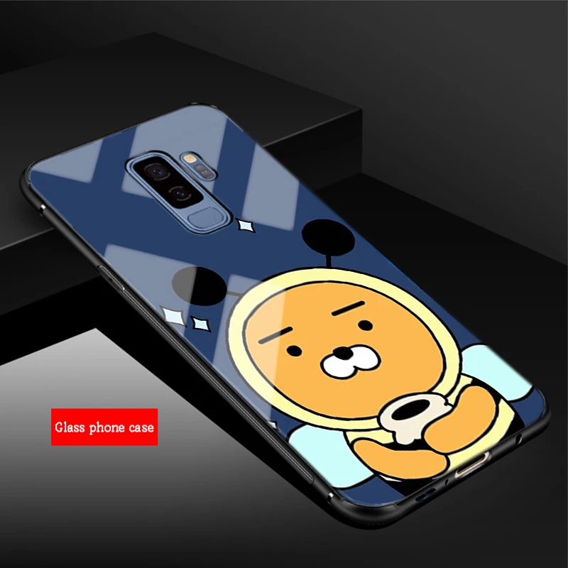 Со смешными героями из мультфильмов какао чехол Чехол из закаленного стекла для телефона для samsung Galaxy A6 A6S A8 A8S J6 J8 S8 S9 S10 PLUS, NOTE 8, 9