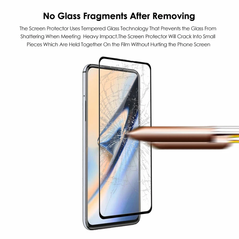 Pel&iacute;cula protectora de pantalla curvada para Oneplus 7 Pro, cubierta completa de vidrio para Oneplus 7 Pro, pel&iacute;cula protectora de vidrio para Oneplus 7 Pro, 1 unidad-3