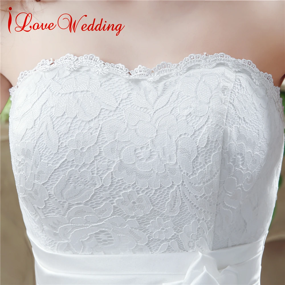 ILoveWedding прозрачное кружевное свадебное платье es Красивая лента ручной работы
