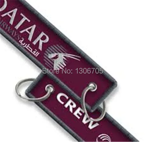 Qatar Airbus Flight Crew брелок с вышивкой 13x2 8 см 100 шт. в партии|flight crew|flight crew keychainflight airbus |