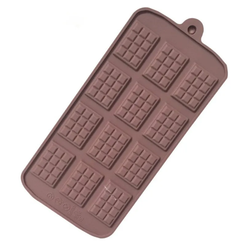 12 Even Chocolate Mold Silicone Fondant Molds DIY Candy Bar Mould Cake Decoration Tools Kitchen Baking Accessories | Дом и сад