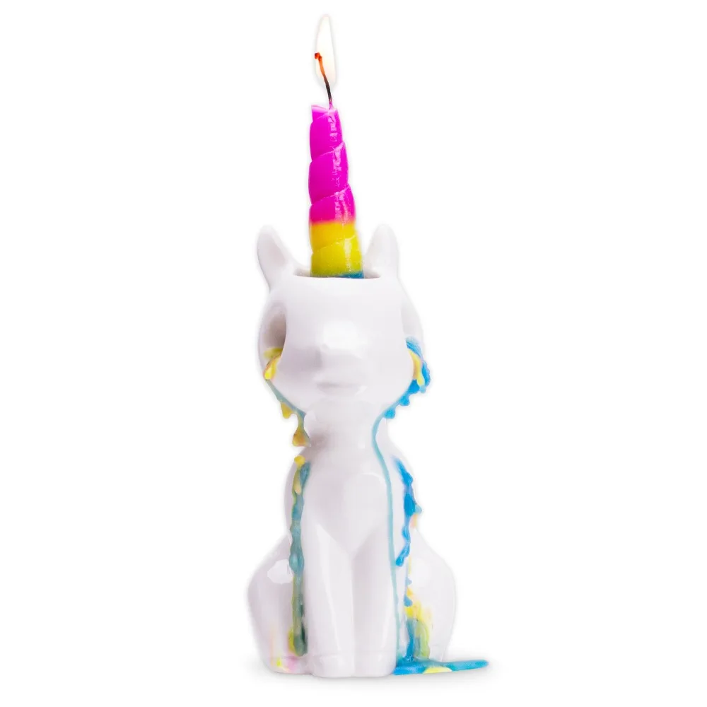 The Crying Unicorn Candle Children Gift Rainbow Holder Tears of Creativity | Дом и сад