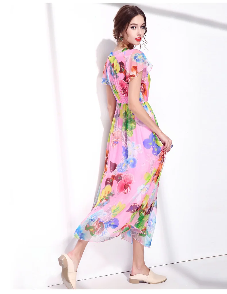 Женское платье Цветочный принт работу бизнес случайные партии Vestidos/Бесплатная